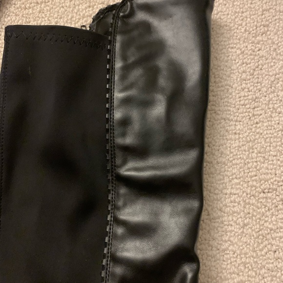 Harper Black Over the Knee Boots - Picture 3 of 5